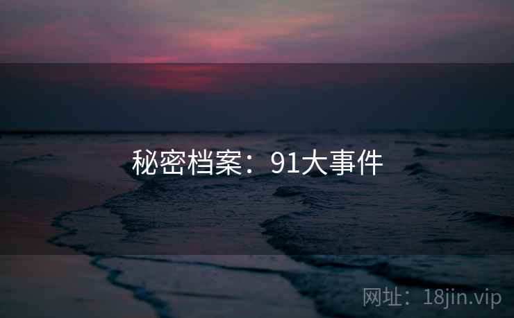 秘密档案：91大事件