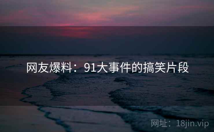 网友爆料：91大事件的搞笑片段
