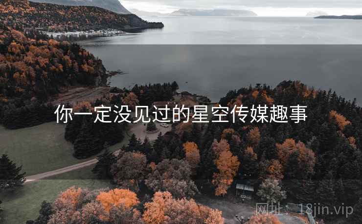 你一定没见过的星空传媒趣事