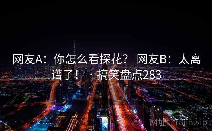 网友A：你怎么看探花？ 网友B：太离谱了！ · 搞笑盘点283