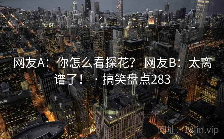网友A：你怎么看探花？ 网友B：太离谱了！ · 搞笑盘点283